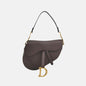 Dior Saddle Medium 2018 Burgundy Brown Grained Leather Handbag Rovelle Bags