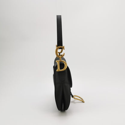 Dior Saddle 2020 Medium Grained Calfskin Leather Bag Black Rovelle Bags