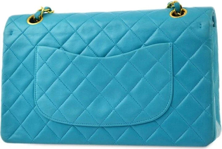 Chanel Classic Double Flap 25 Shoulder Bag Light Blue
