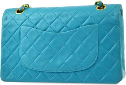 Chanel Classic Double Flap 25 Shoulder Bag Light Blue