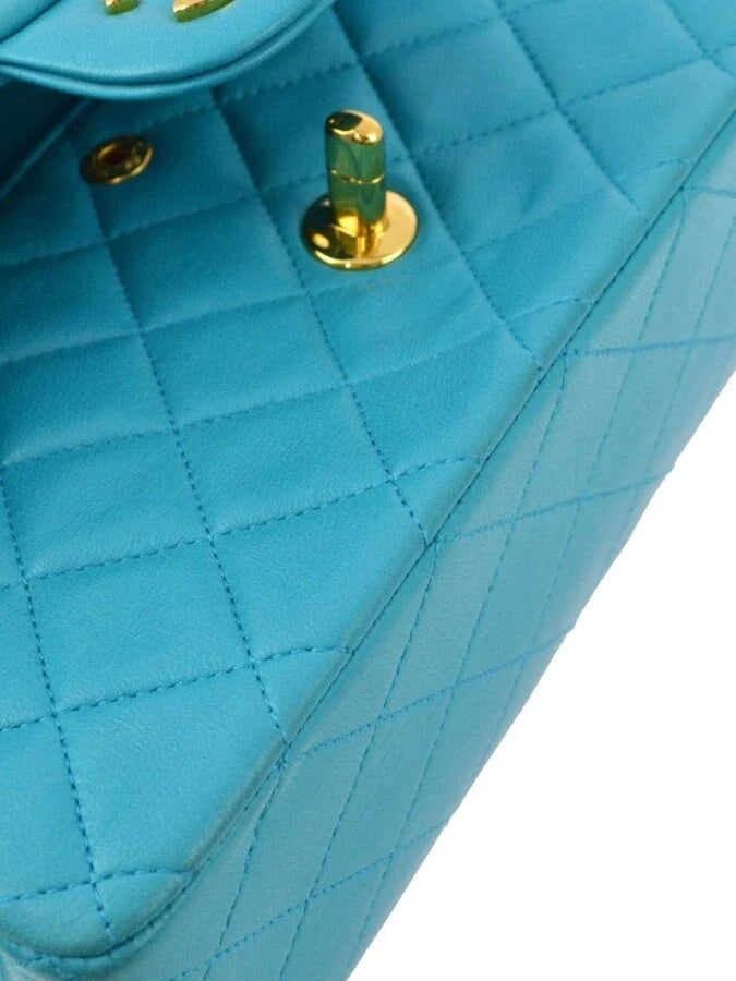 Chanel Classic Double Flap 25 Shoulder Bag Light Blue