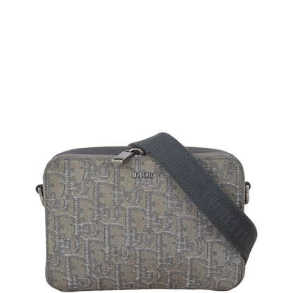 Dior Double Zip Pouch with Strap Oblique Rovelle Bags