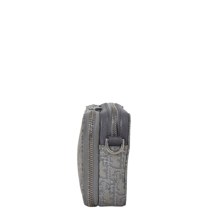 Dior Double Zip Pouch with Strap Oblique Rovelle Bags