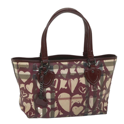 Burberry Nova Brand Canvas Red Tote Bag