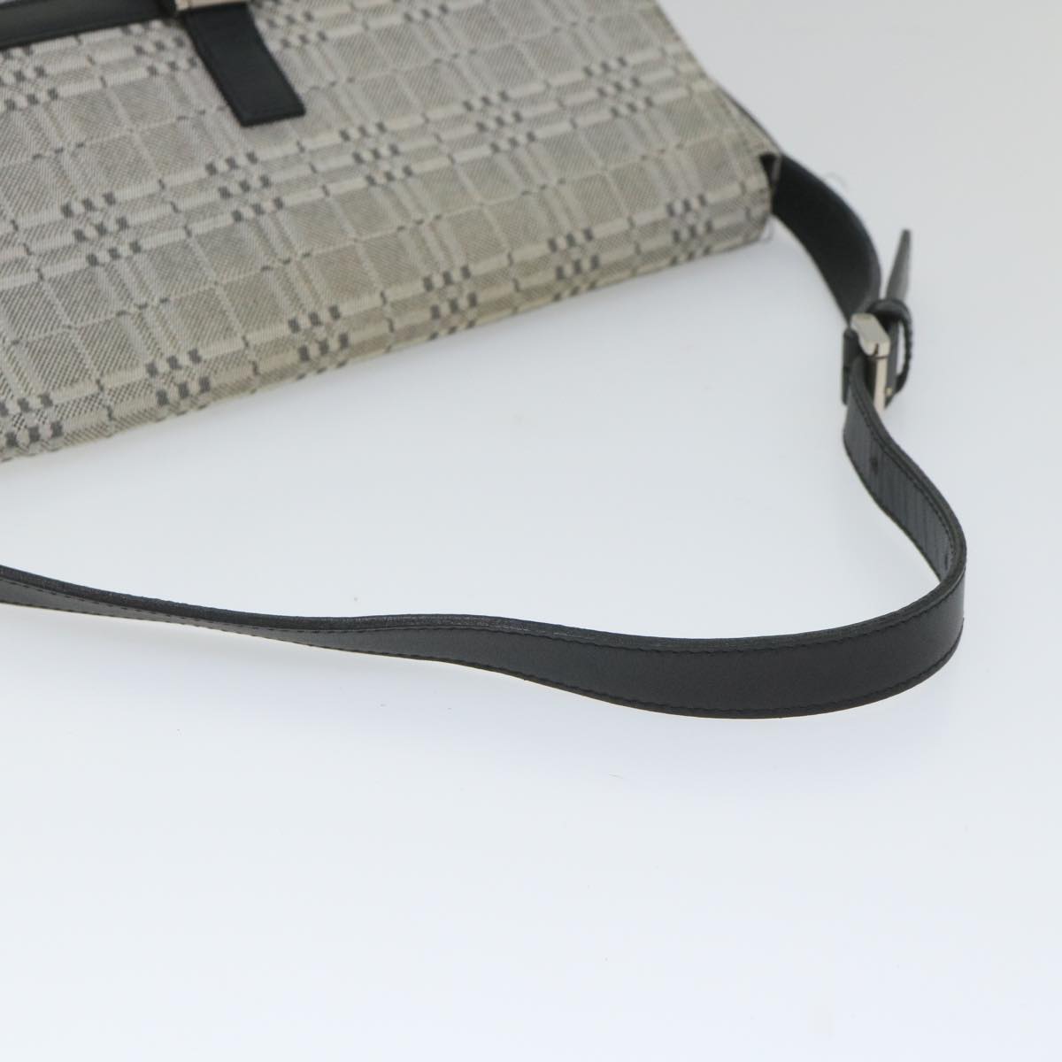 Burberry Brand Canvas Gray Shoulder Bag
