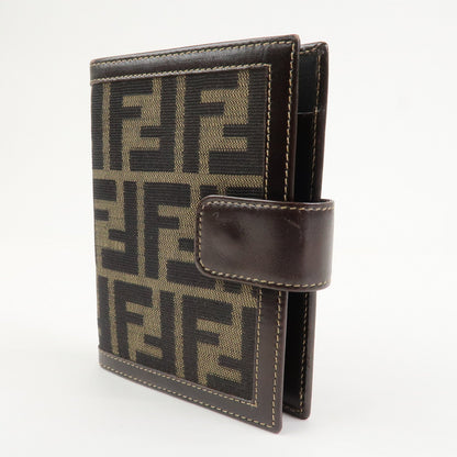 FENDI Zucca Canvas Leather Agenda Planner Cover Brown 30153 Rovelle Bags