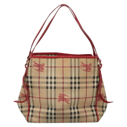 Burberry Haymarket Beige Canvas Shoulder Bag ( )