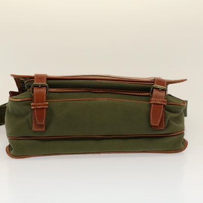 Burberry Brand Canvas Green Shoulder Bag