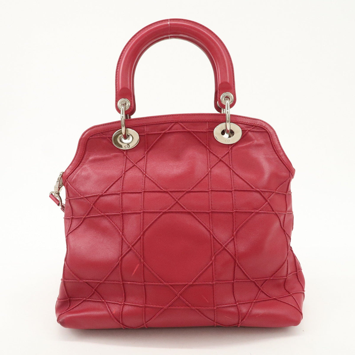 Christian Dior Leather 2Way Bag Hand Bag Shoulder Bag Pink Rovelle Bags