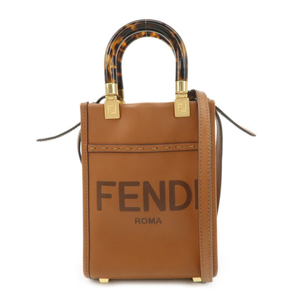 FENDI Sunshine Leather Shopper Small 2Way Bag Shoulder Bag 8BS051 Rovelle Bags