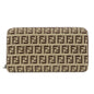 FENDI Zucchino Canvas Leather Round Zippy Long Wallet Brown 8M0024 Rovelle Bags