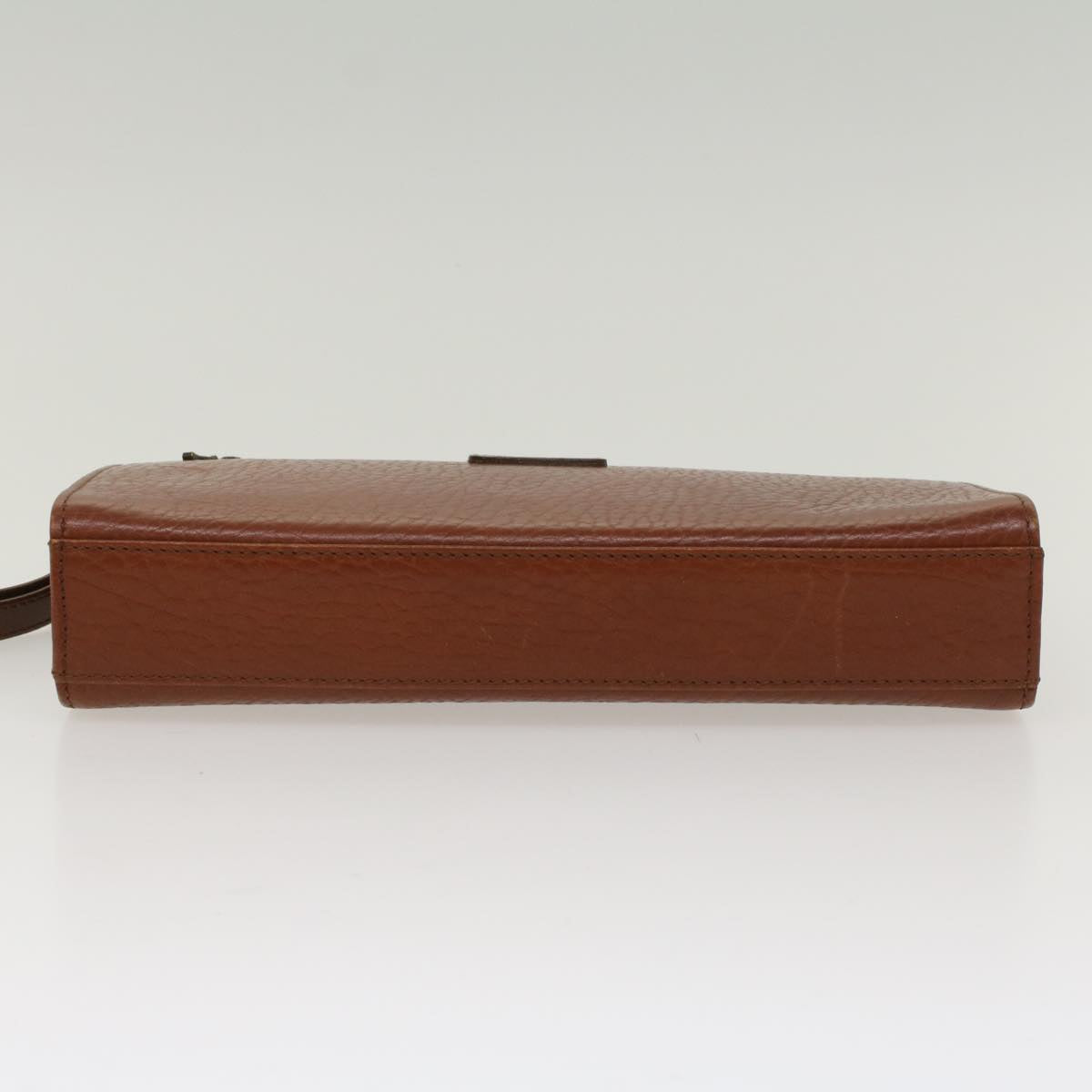 Burberry Brand Leather Brown Clutch Bag Style 6