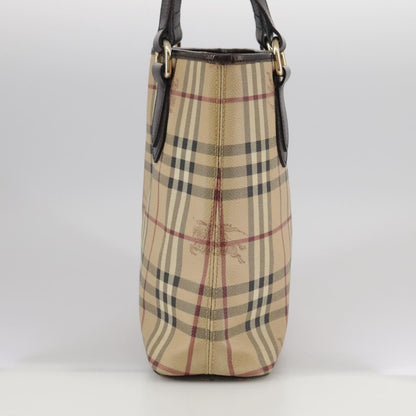 Burberry Haymarket Beige Canvas Tote Bag ( )