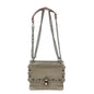 FENDI Mini Kan I Leather Chain Shoulder Bag Metallic Gray 8M0381 Rovelle Bags
