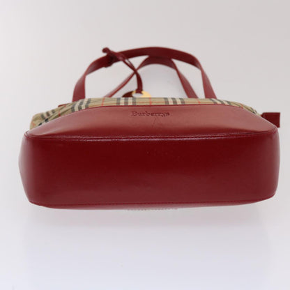 Burberry Haymarket Brand Canvas White Shoulder Bag