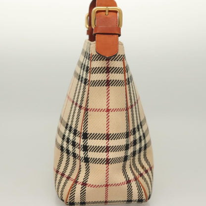 Burberry Nova Check Beige Wool Shoulder Bag ( )