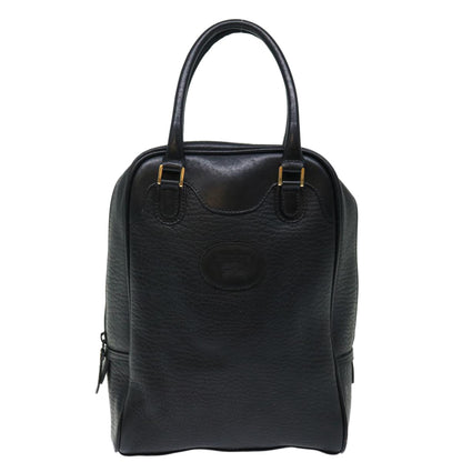Burberry Logo Brand Leather Black Handbag