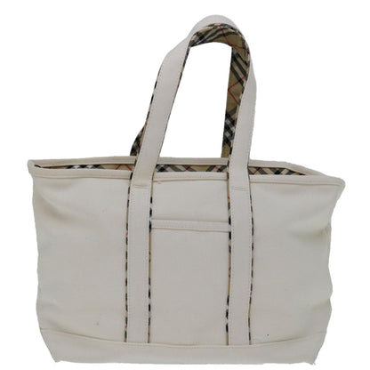Burberry Nova Brand Canvas White Tote Bag Style 16