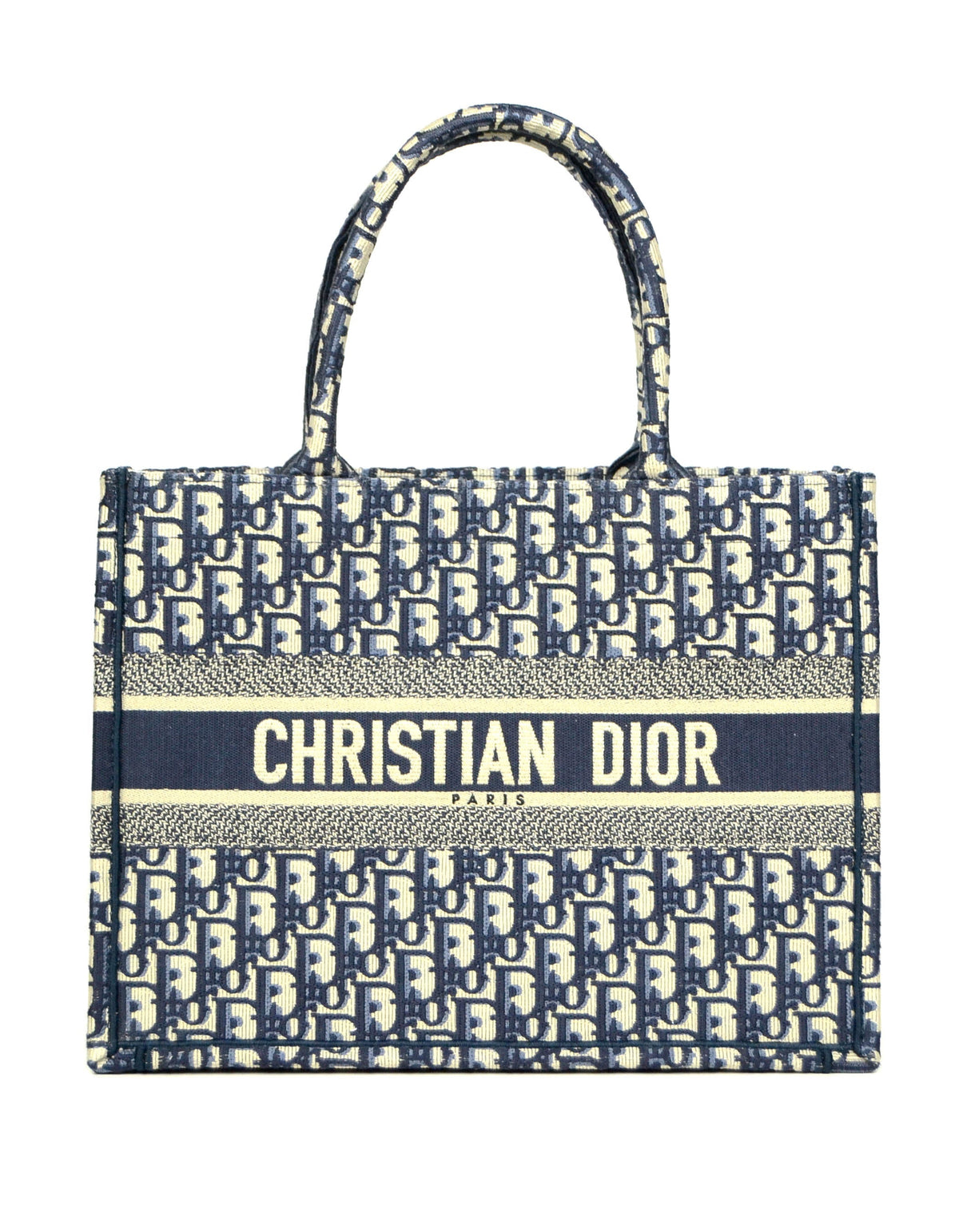 Christian Dior 2020 Blue Oblique Monogram Small Book Tote Bag Rovelle Bags