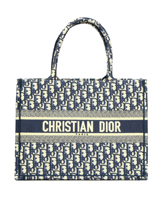 Christian Dior 2020 Blue Oblique Monogram Small Book Tote Bag Rovelle Bags