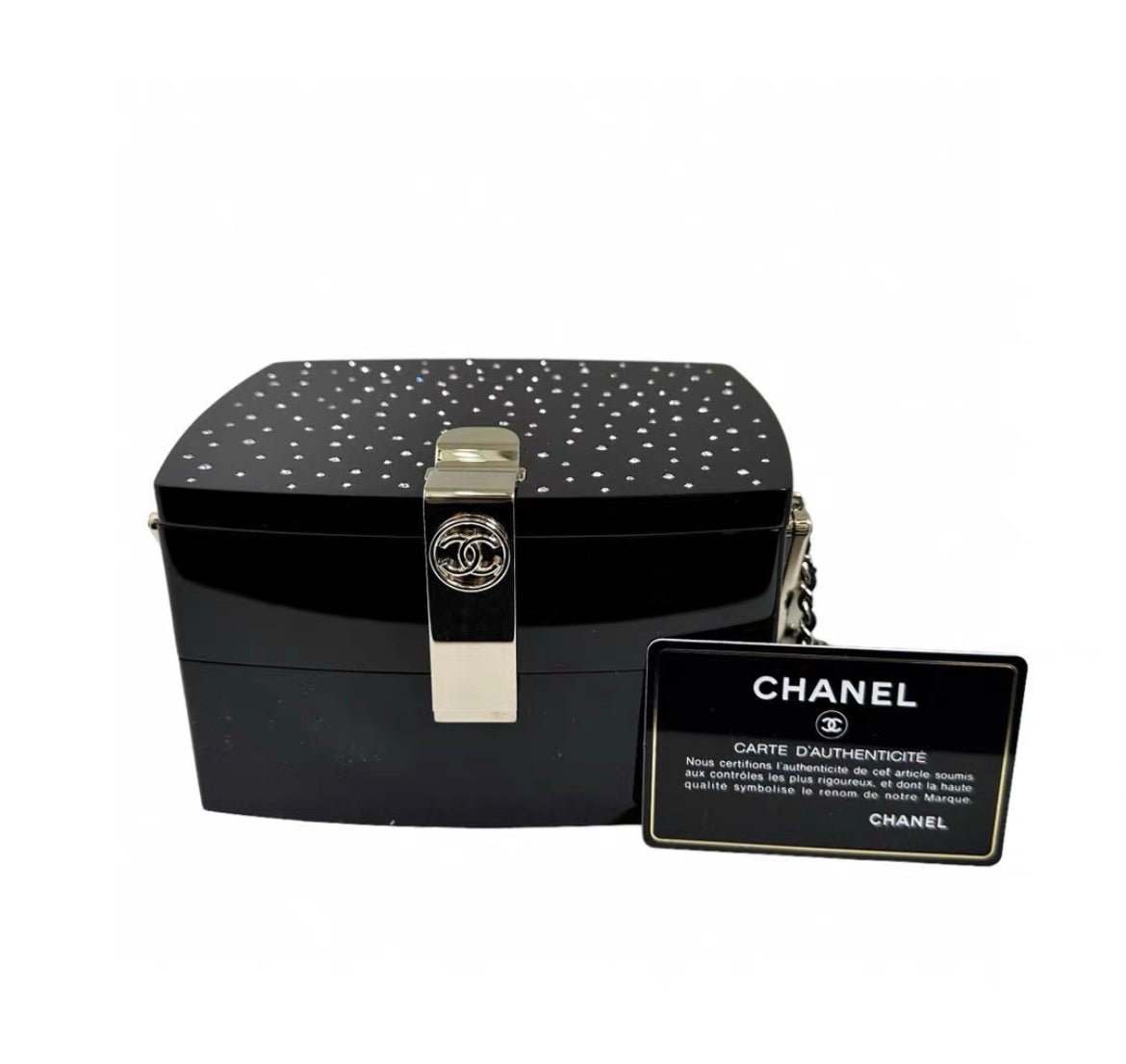 Chanel Luxury Leather Black Handbag Leather Rovelle Bags