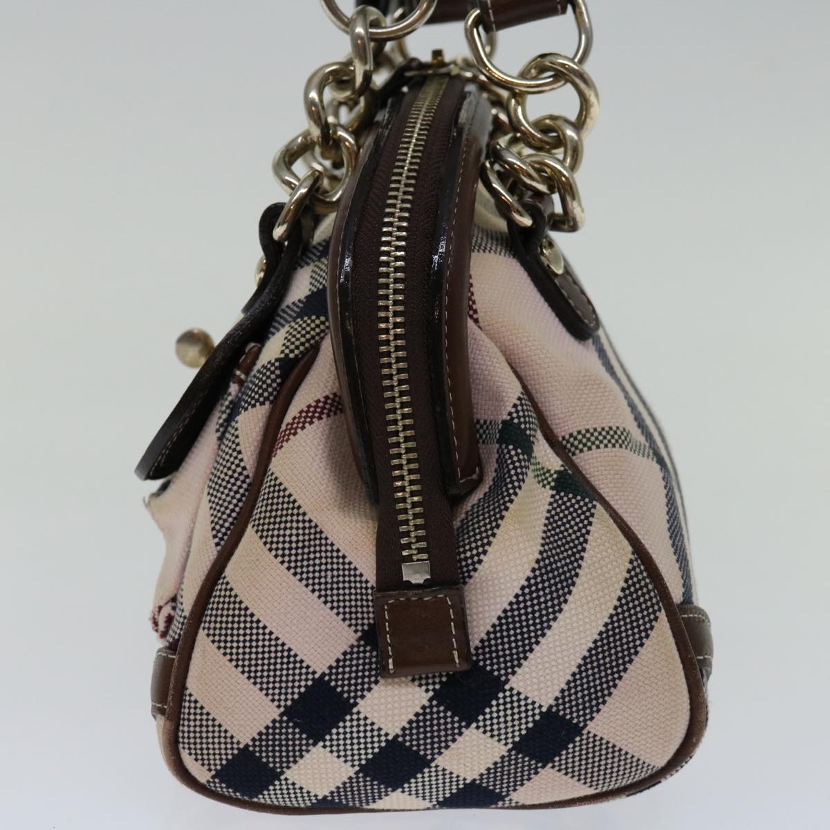 Burberry Label Brand Canvas Blue Handbag Style 9