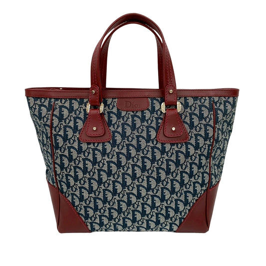 Blue Dior Diorissimo Trotter Canvas Zip Tote Rovelle Bags