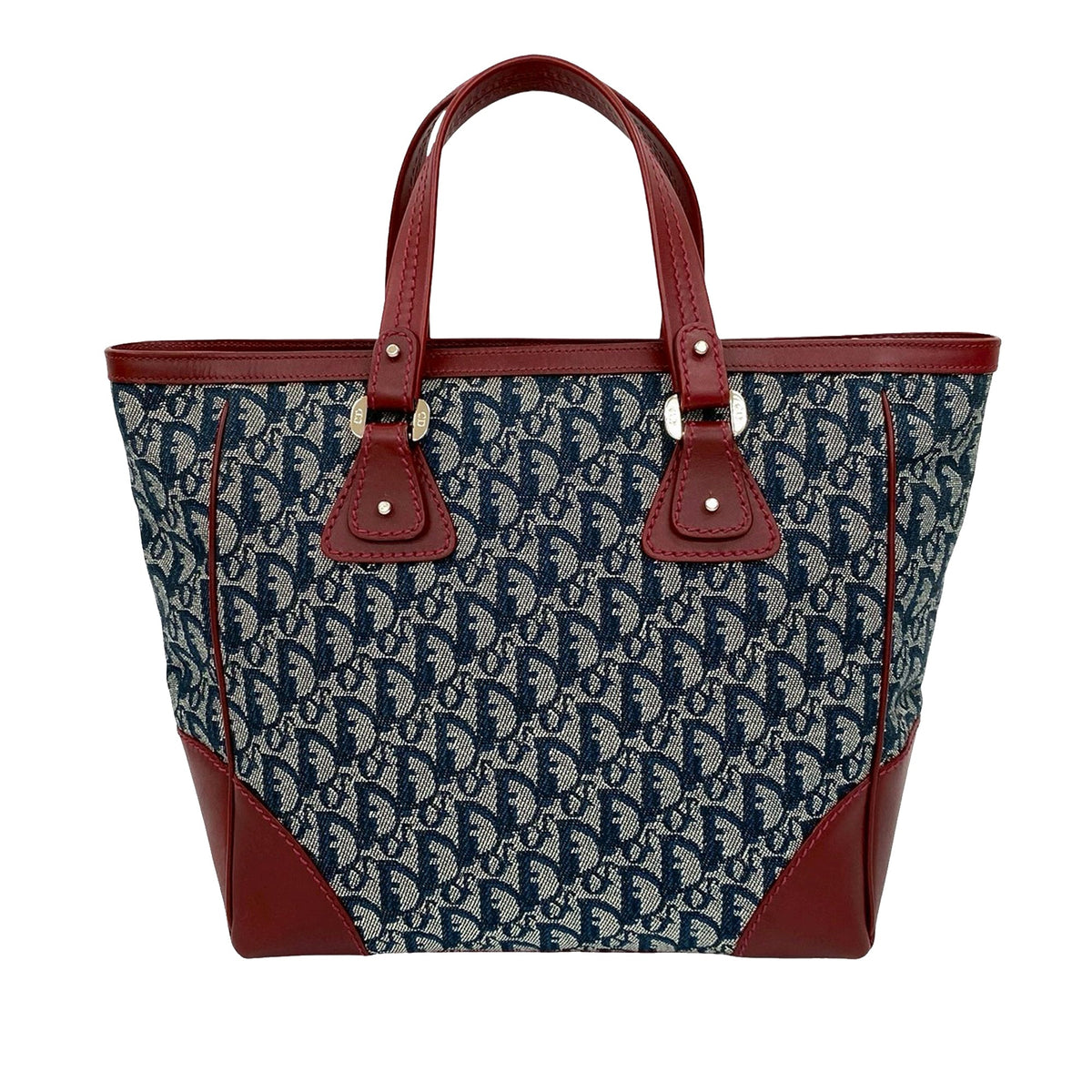 Blue Dior Diorissimo Trotter Canvas Zip Tote Rovelle Bags