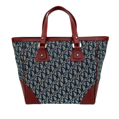 Blue Dior Diorissimo Trotter Canvas Zip Tote Rovelle Bags