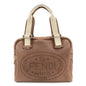 FENDI Selleria Leather Canvas Hand Bag Shoulder Bag Brown 8BL093 Rovelle Bags