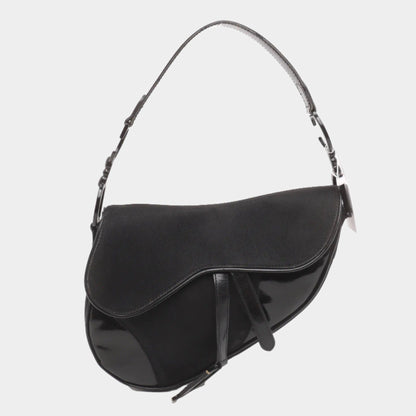 Dior Saddle So Black Fabric and Patent Leather Shoulder Bag Rovelle Bags
