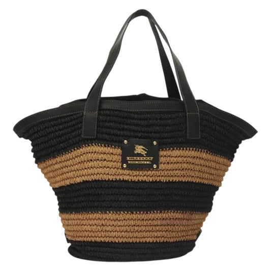 Burberry Blue Label Black Wicker Tote Bag ( )