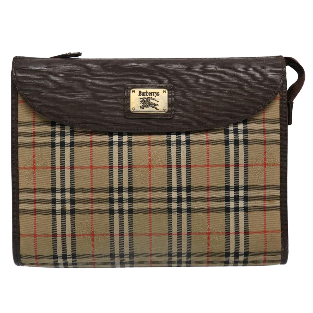 Burberry Brand Brown Clutch Bag