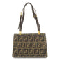 FENDI Zucca Canvas Leather Shoulder Bag Hand Bag Brown Black Rovelle Bags