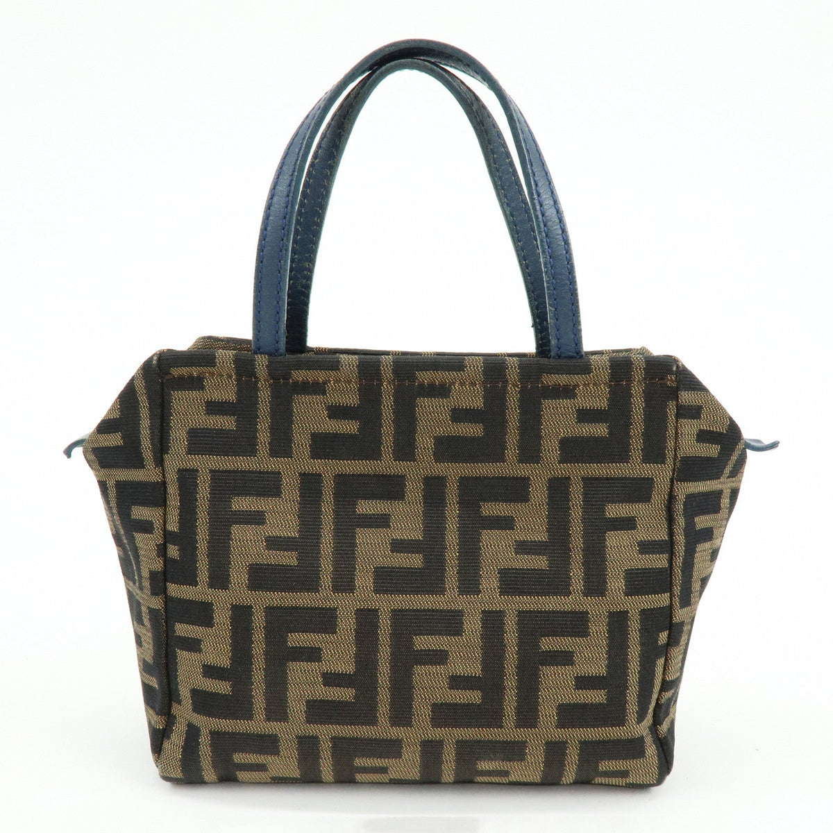 FENDI Zucca Canvas Leather Hand Bag Brown Black Navy 8N0000 Rovelle Bags