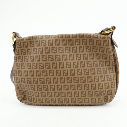 FENDI Zucchino PVC Leather Shoulder Bag Crossbody Bag Brown 8BT206 Rovelle Bags