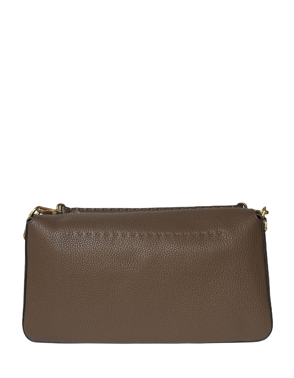 Fendi Brown Selleria Leather Large Baguette NM Bag w/ Two Straps Rovelle Bags
