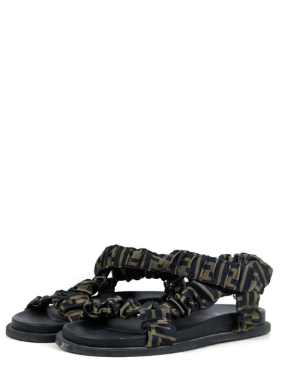 Fendi Satin Ruched Fendi Feel Sandals sz 39.5 Rovelle Bags