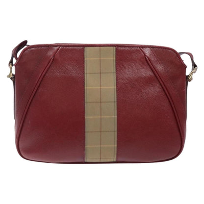 Burberry Red Leather Shoulder Bag ( )