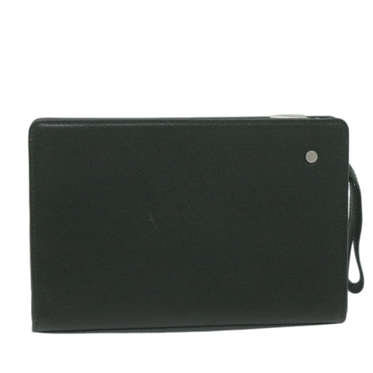 Burberry Brand Leather Green Clutch Bag
