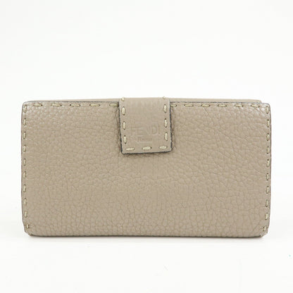 FENDI Seleria Peekaboo Leather Continental Wallet Grey 8M0308 Rovelle Bags