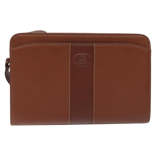 Burberry Brown Leather Clutch Bag ( )