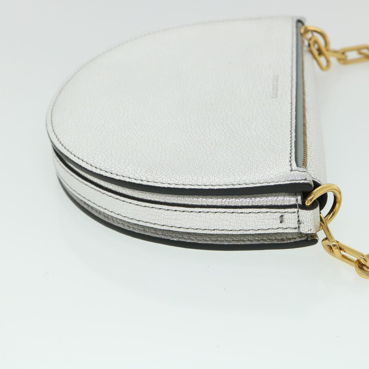 Burberry Brand Leather Silver Shoulder Bag