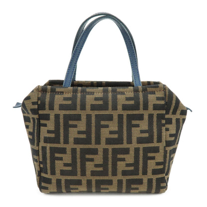 FENDI Zucca Canvas Leather Hand Bag Brown Black Navy 8N0000 Rovelle Bags
