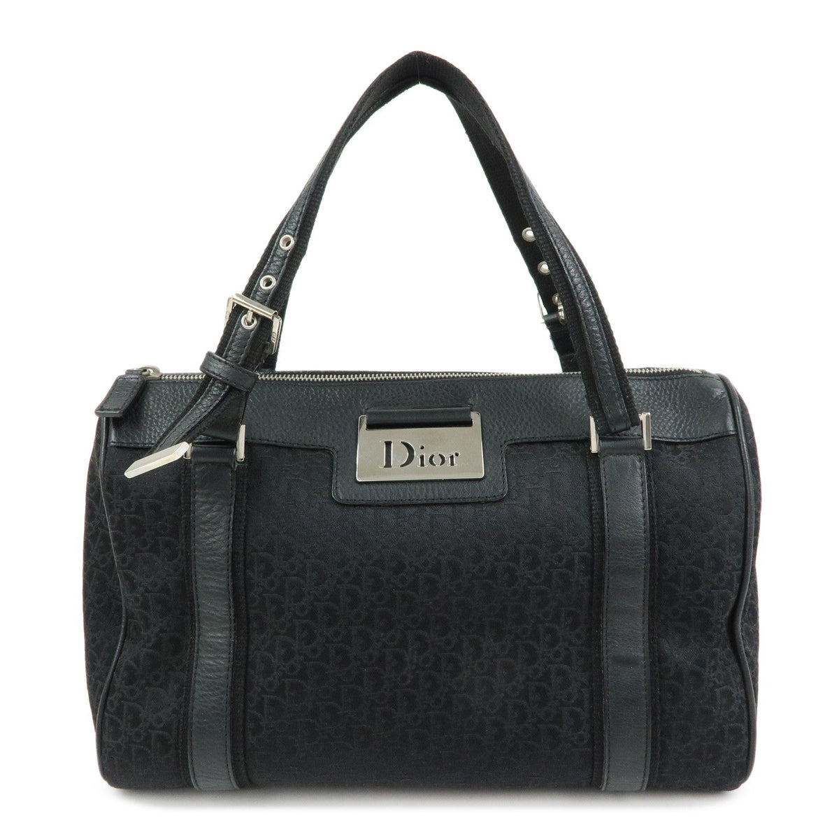Christian Dior Street Chic Trotter Canvas Leather Boston Bag Rovelle Bags