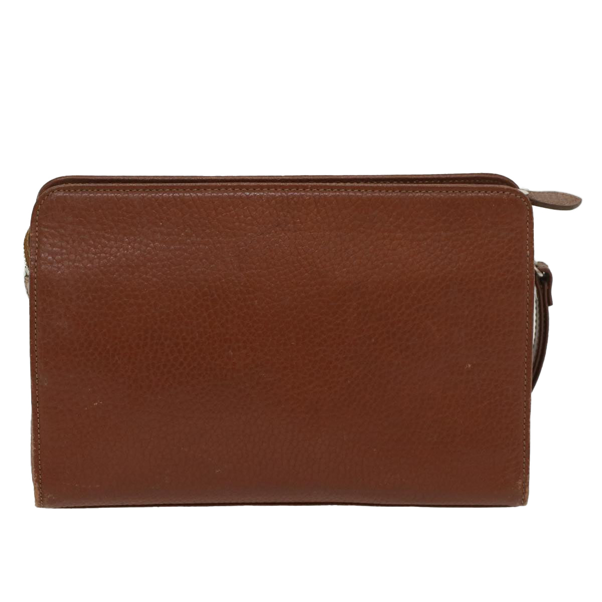 Burberry Brand Leather Brown Clutch Bag Style 5