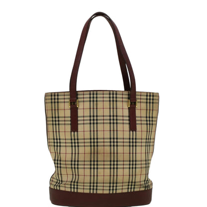 Burberry Nova Brand Canvas White Tote Bag Style 14