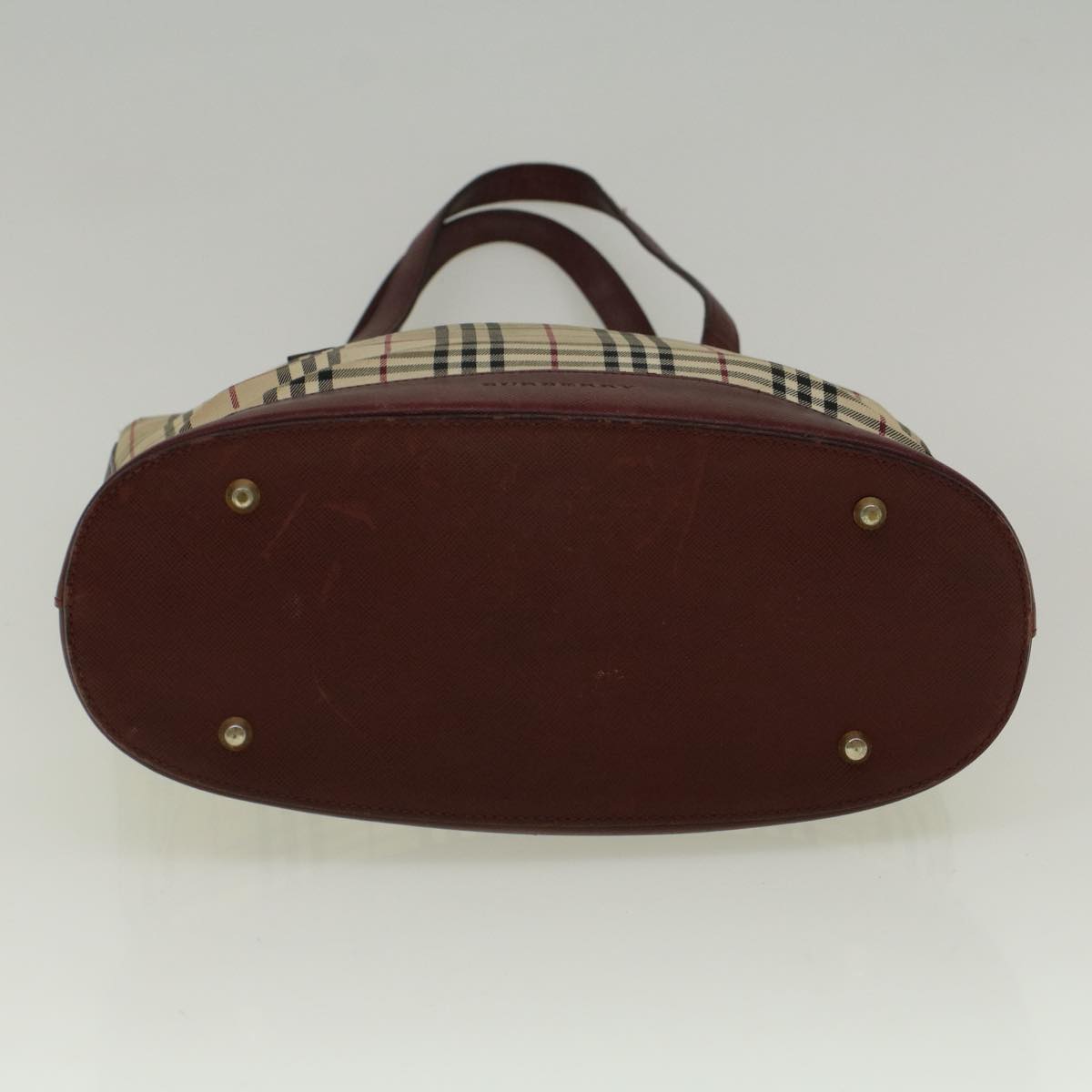 Burberry Nova Brand Canvas White Tote Bag Style 14