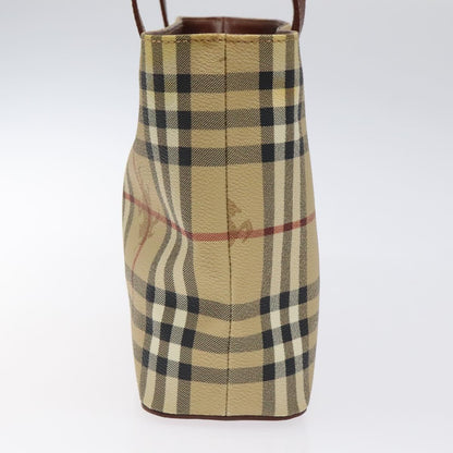 Burberry Haymarket Beige Canvas Handbag ( )