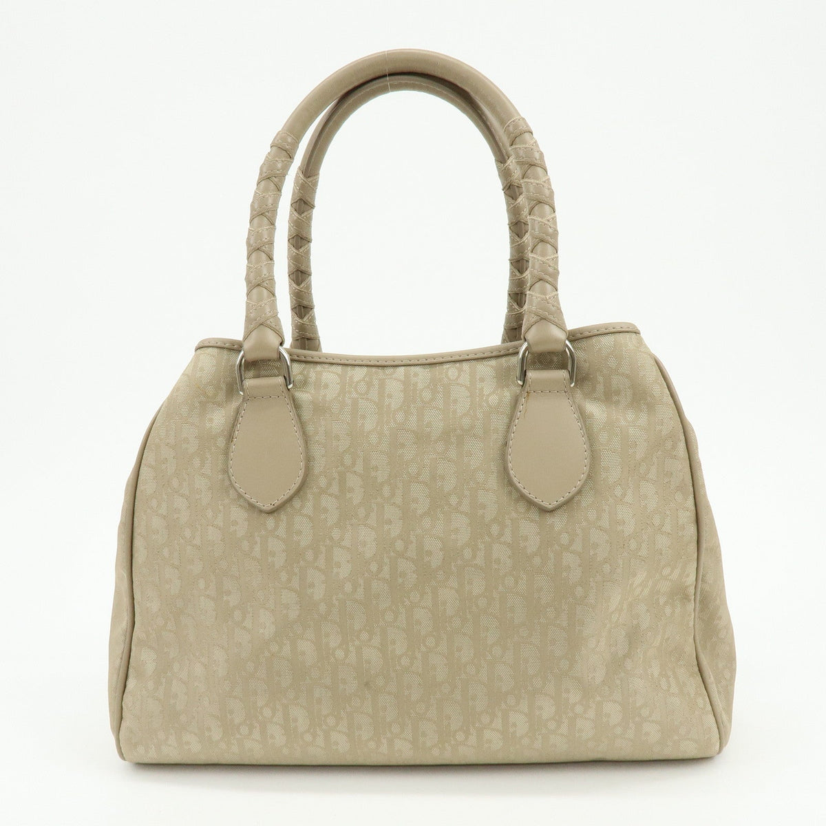 Christian Dior Romantic Trotter Pvc Leather Hand Tote Bag Beige Rovelle Bags